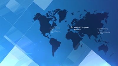 Weltkarte mit eingezeichneten LiCON Standorten
