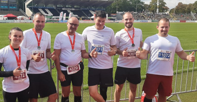 Das Laufteam von LiCON beim Einstein-Marathon in Ulm