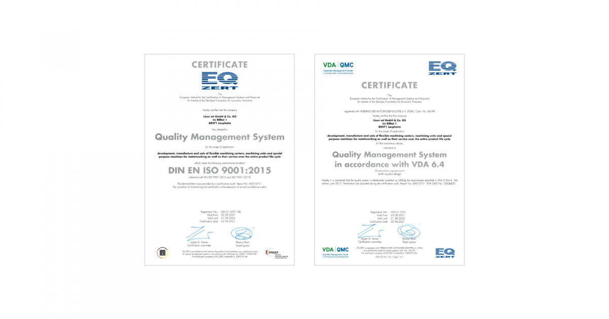 LiCON certificates for download | LiCON